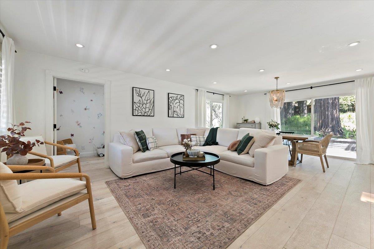 789 Cañada Road Woodside, CA 94062 - Photo 6 of 33 a living room with furniture and a large window