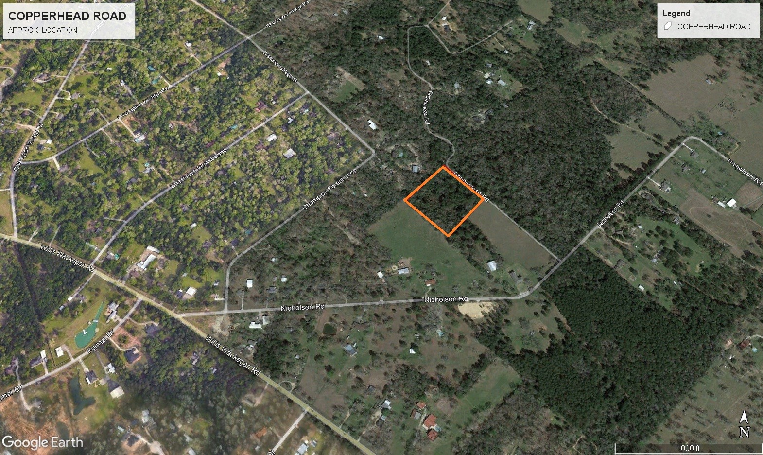 Tbd Copperhead Road Conroe, TX 77303 - Photo 15 of 21 a bird view of a house