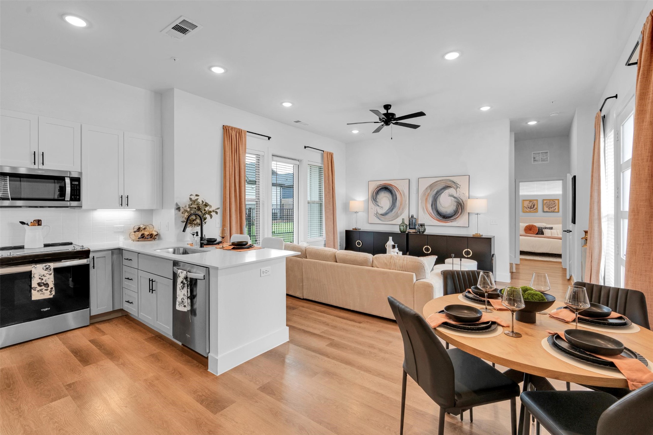 1833-911 Labrador Lane Garland, TX 75040 - Photo 7 of 41 a large kitchen with cabinets table and chairs