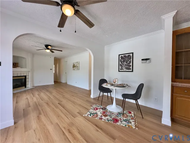 a view of a lake with mountains in the background
