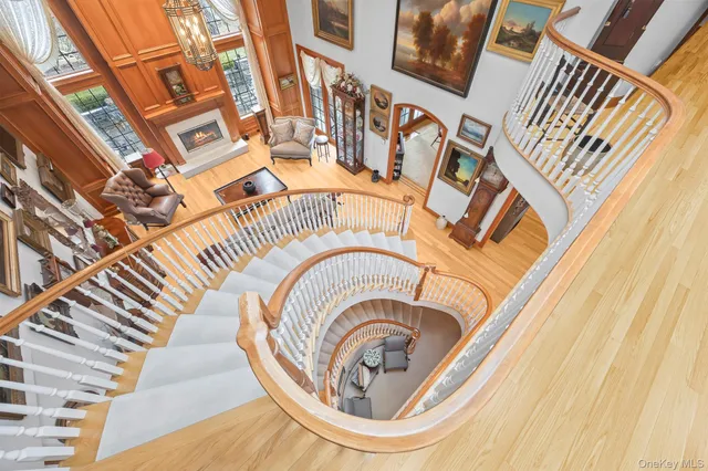 a view of an entryway with a swimming pool
