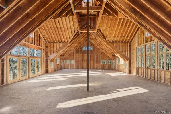 a view of a building with a street