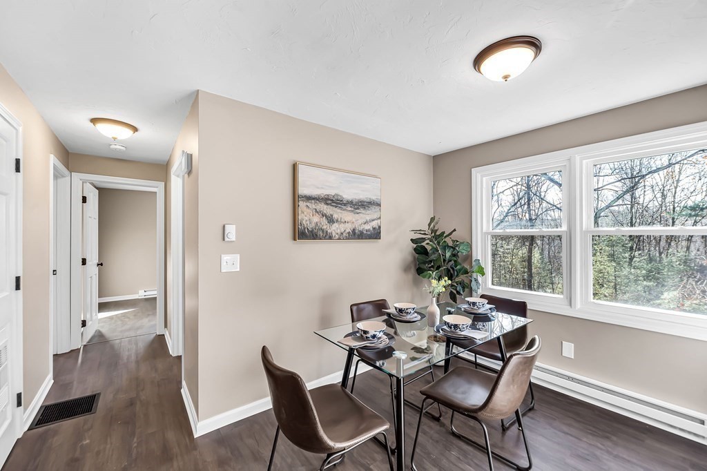 9 Hillside Road Leicester, MA 01611 - Photo 11 of 42 a view of a dining room with furniture window and wooden floor
