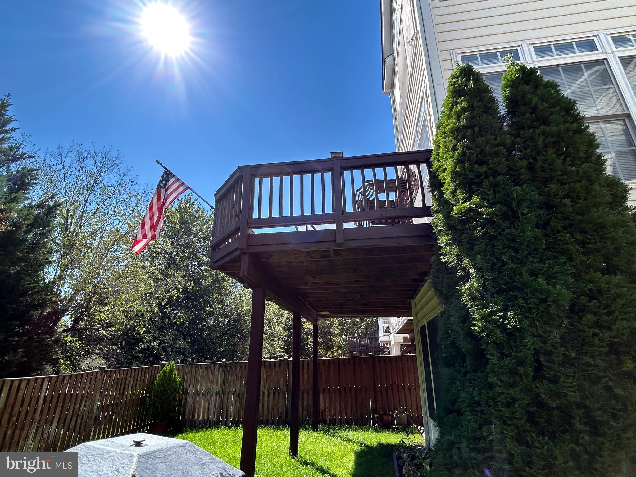 18544 Pineview Square Leesburg, VA 20176 - Photo 42 of 43 Fully Fenced backyard with large deck