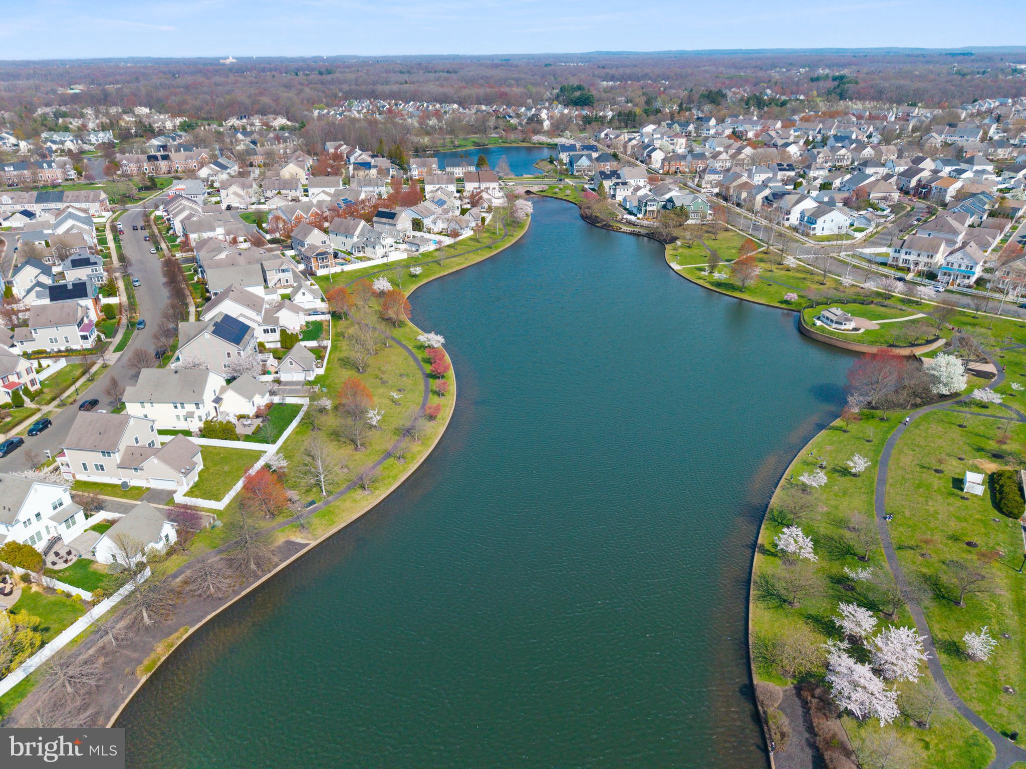 6 Hulse Street Robbinsville, NJ 08691 - Photo 66 of 75 an aerial view of a house with a swimming pool
