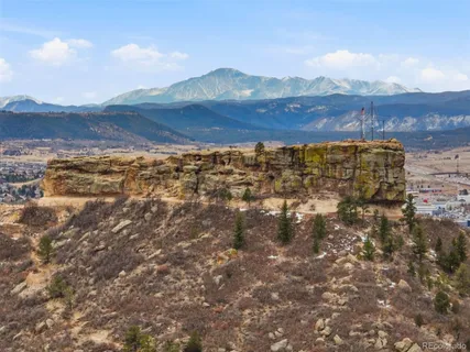 a view of city and mountain