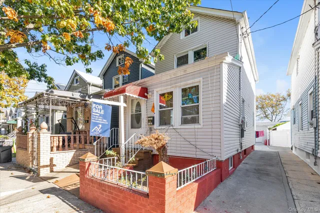 a view of a house with a patio