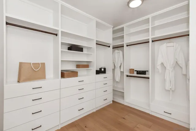 a view of a walk in closet