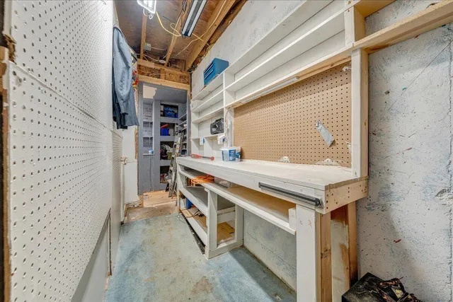 a view of storage and utility room