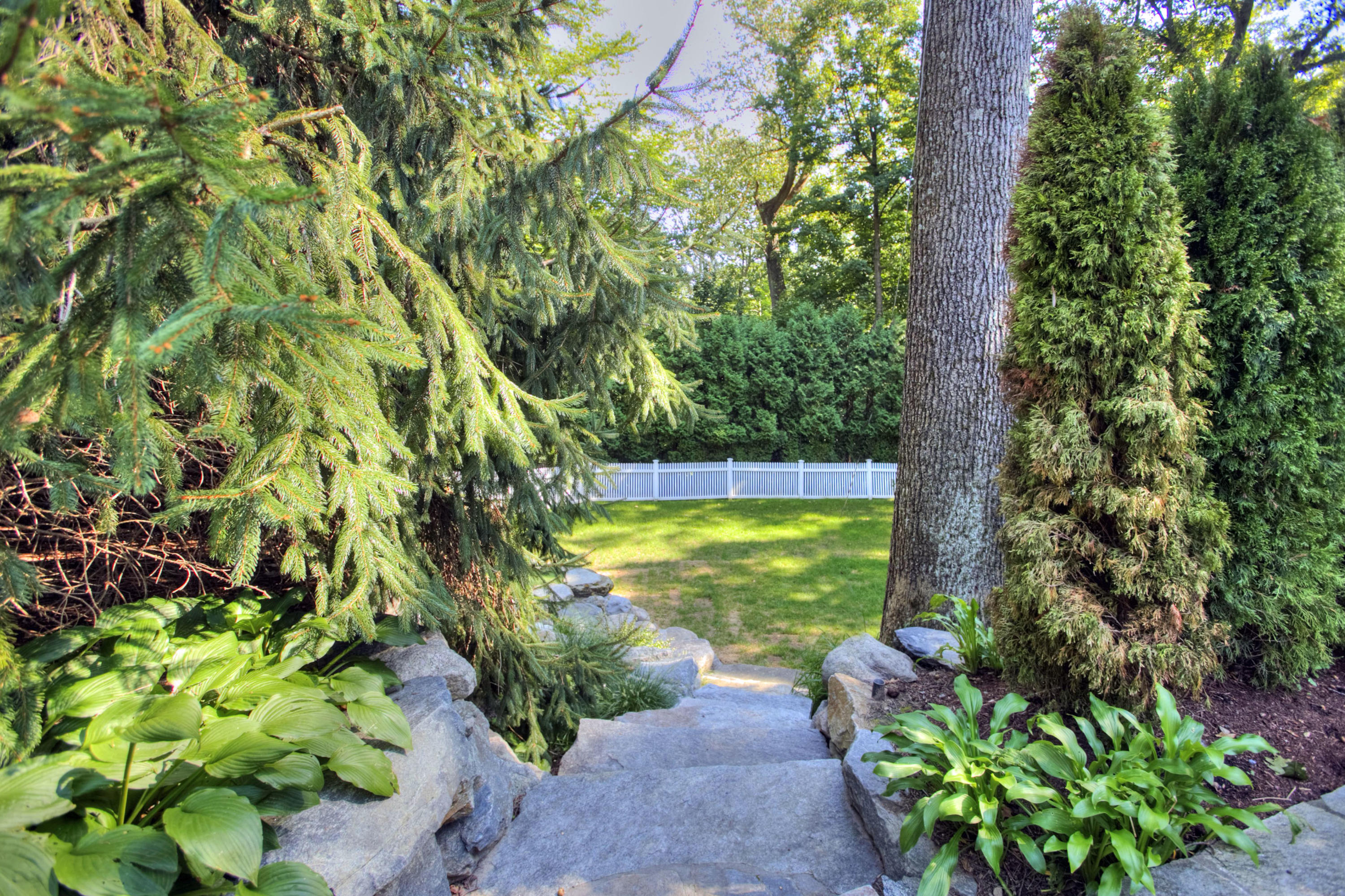 176 Marshall Ridge Road New Canaan, CT 06840 - Photo 26 of 29 a view of a yard with potted plants