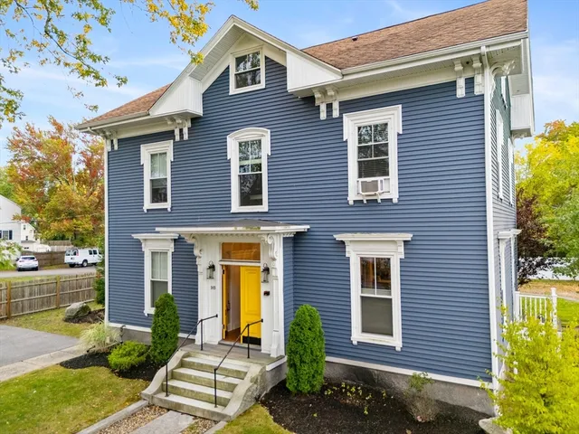 a front view of a house