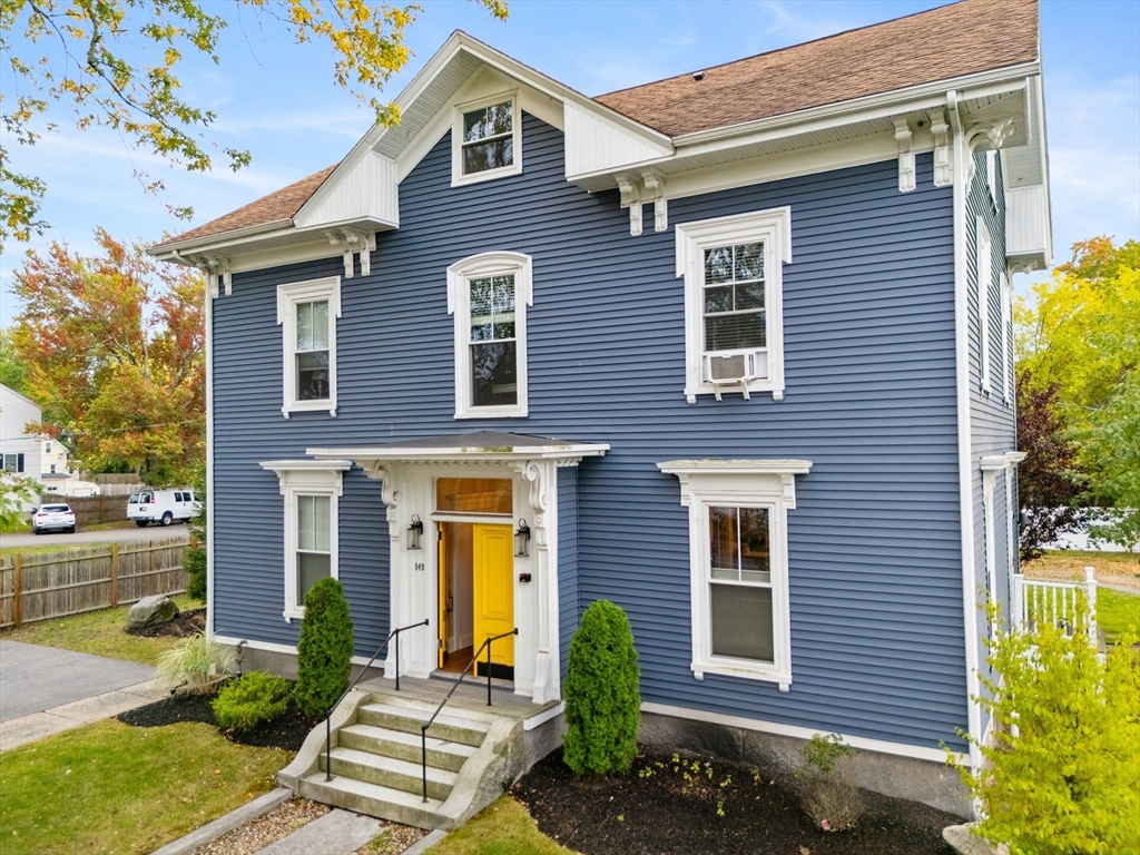 a front view of a house