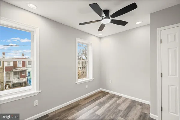 a view of a hallway with the entryway