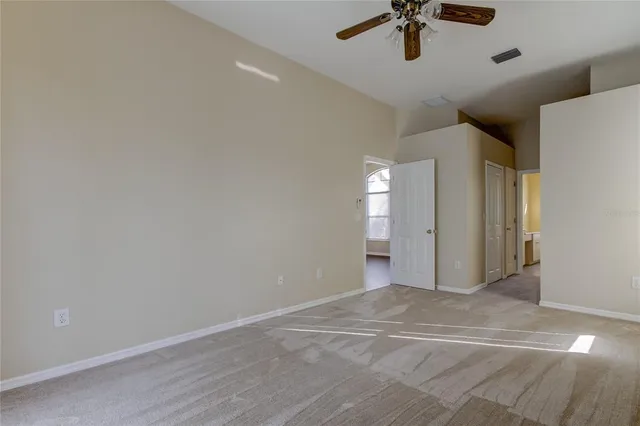 a view of a park with tree s