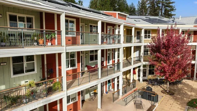 a view of a large building with a lot of windows