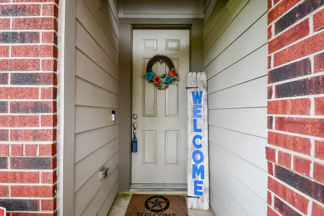 a close view of a shower curtain and a sink