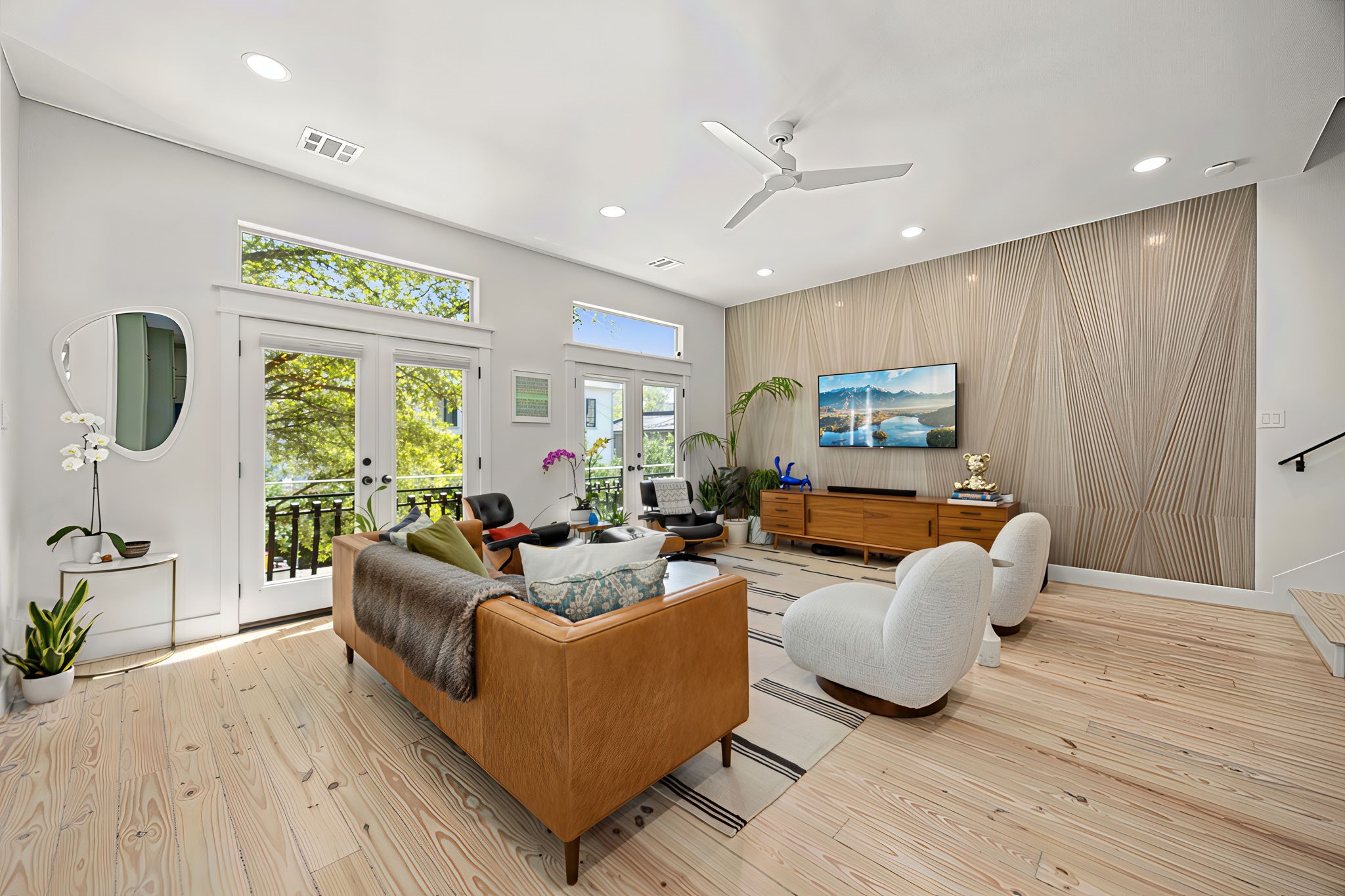 523 Fowler Street Houston, TX 77007 - Photo 9 of 39 a living room with fireplace furniture and a large window