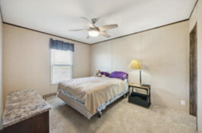 10240 Norrell Road Venus, TX 76084 - Photo 12 of 19 a bedroom with a bed and a chandelier