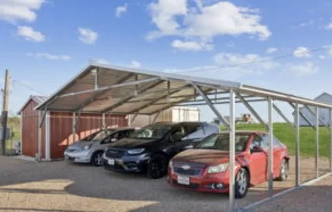 an aerial view of multiple house