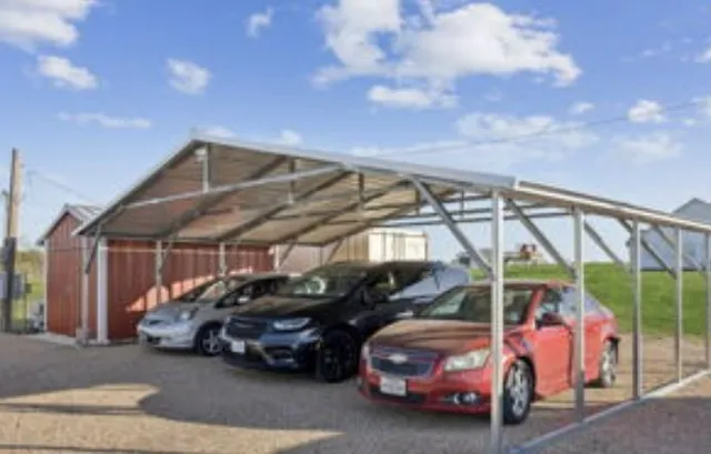 an aerial view of multiple house