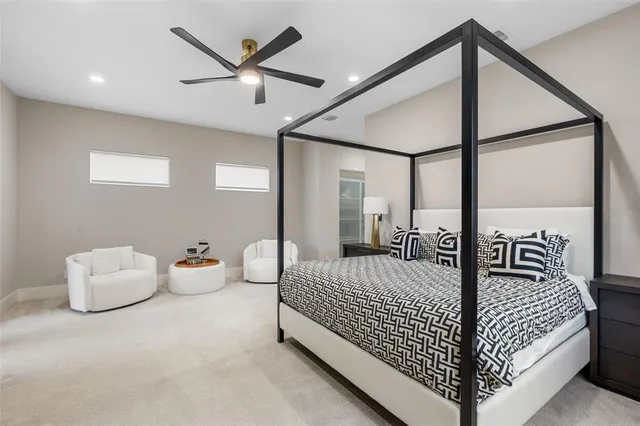 a balcony with furniture and a garden