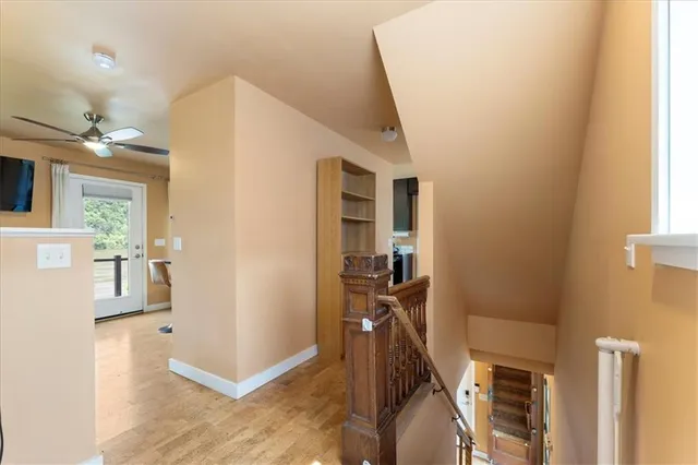 a view of a livingroom with a furniture and a window