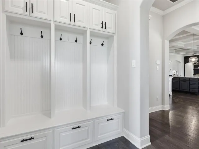 a view of a kitchen with furniture and a kitchen