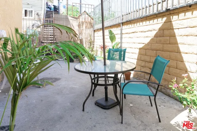 a view of outdoor seating