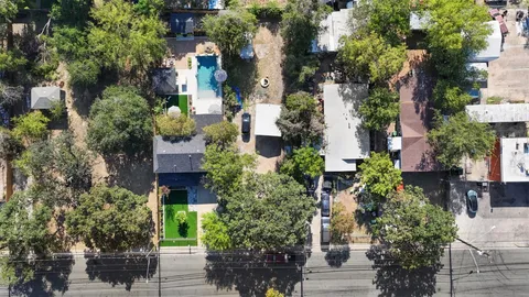 an aerial view of multiple house