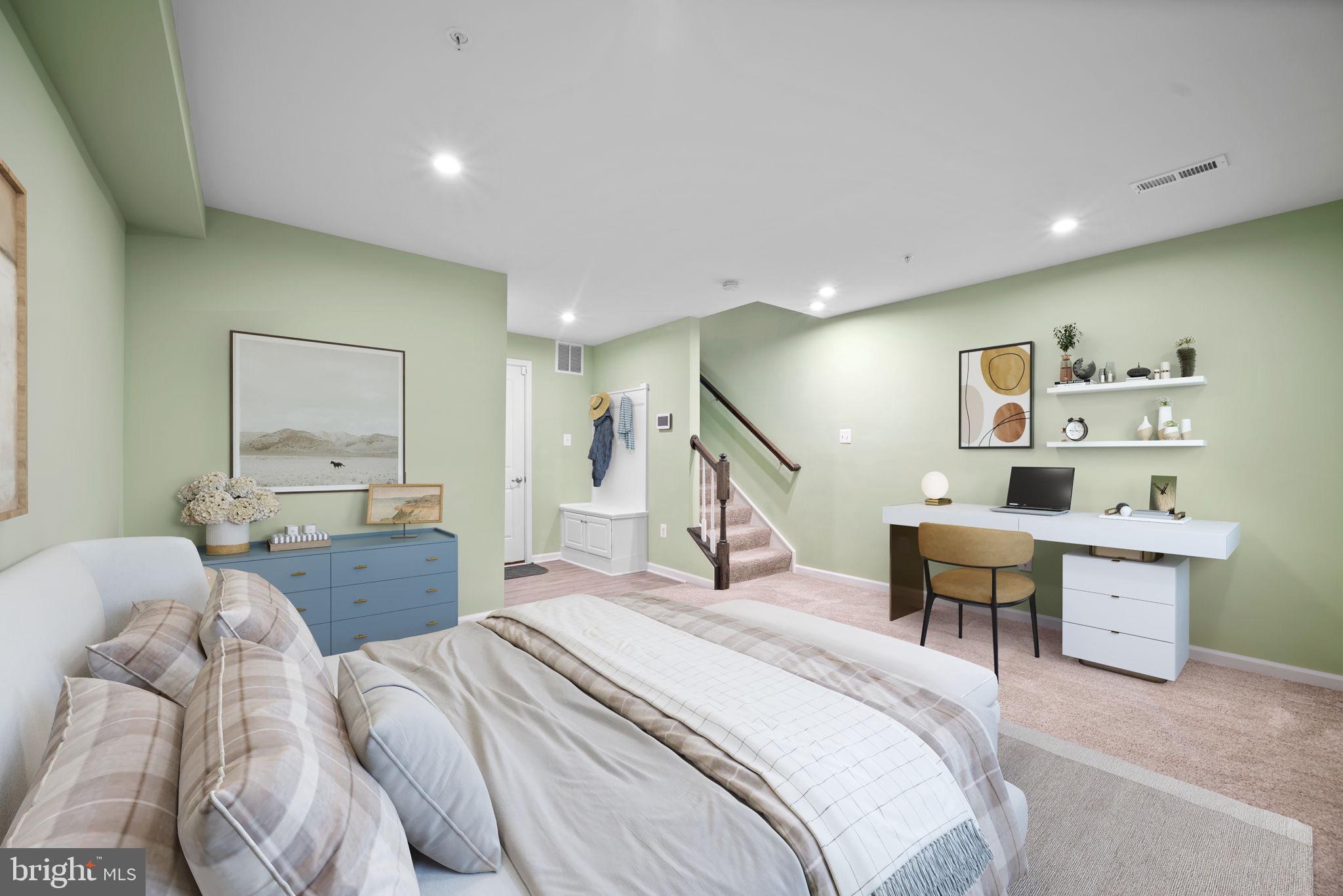 3769 Cedar Mountain Way Hanover, MD 21076 - Photo 19 of 52 a bedroom with a bed and a desk