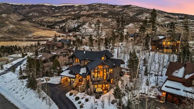 an aerial view of multiple house