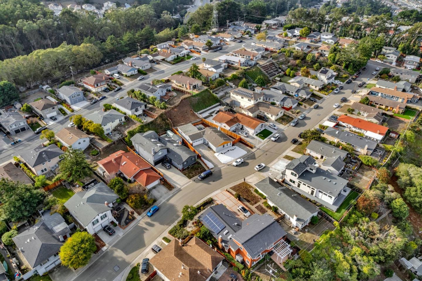 2011 Willow Way San Bruno, CA 94066 - Photo 52 of 57 an aerial view of a city with lots of residential buildings