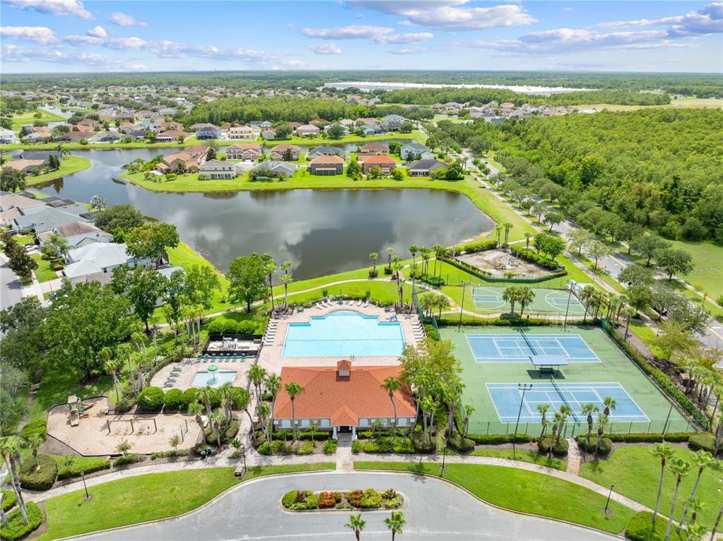 4301 Presidio Way Kissimmee, FL 34746 - Photo 47 of 50 an aerial view of residential houses with outdoor space and swimming pool