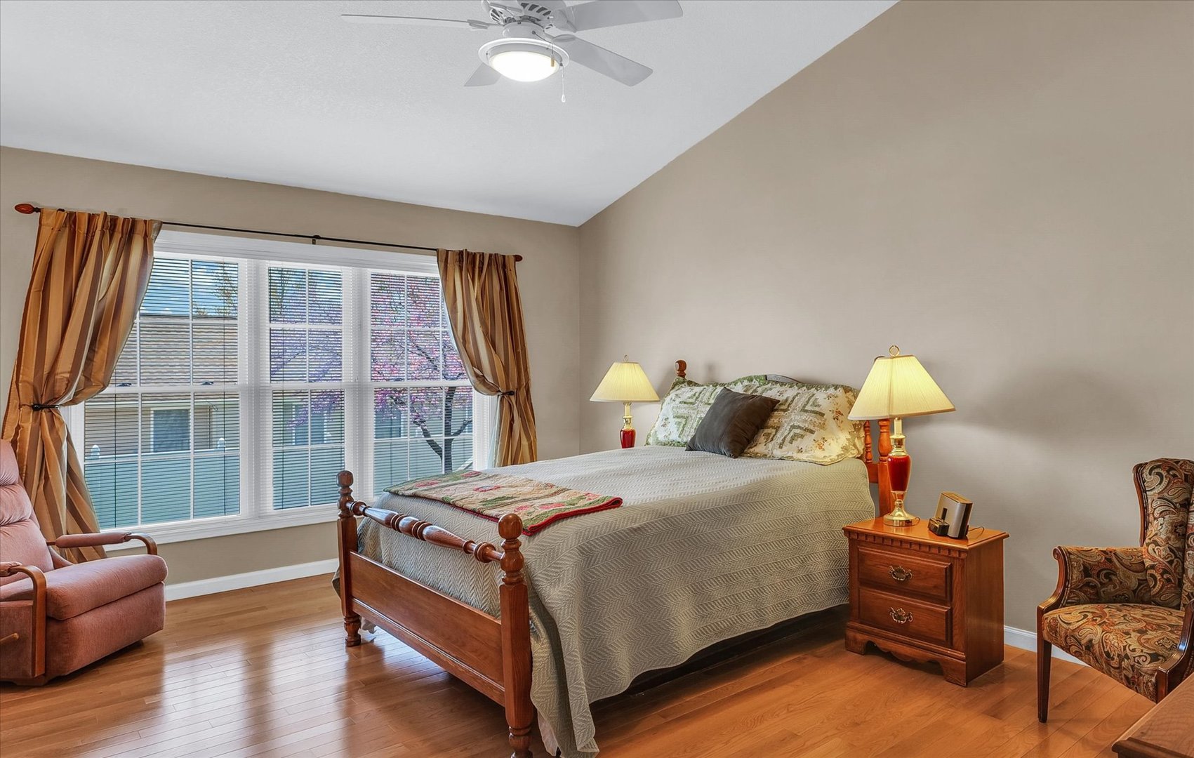 3204 Ridge Park Road Urbana, IL 61802 - Photo 27 of 56 a bedroom with a bed and wooden floor