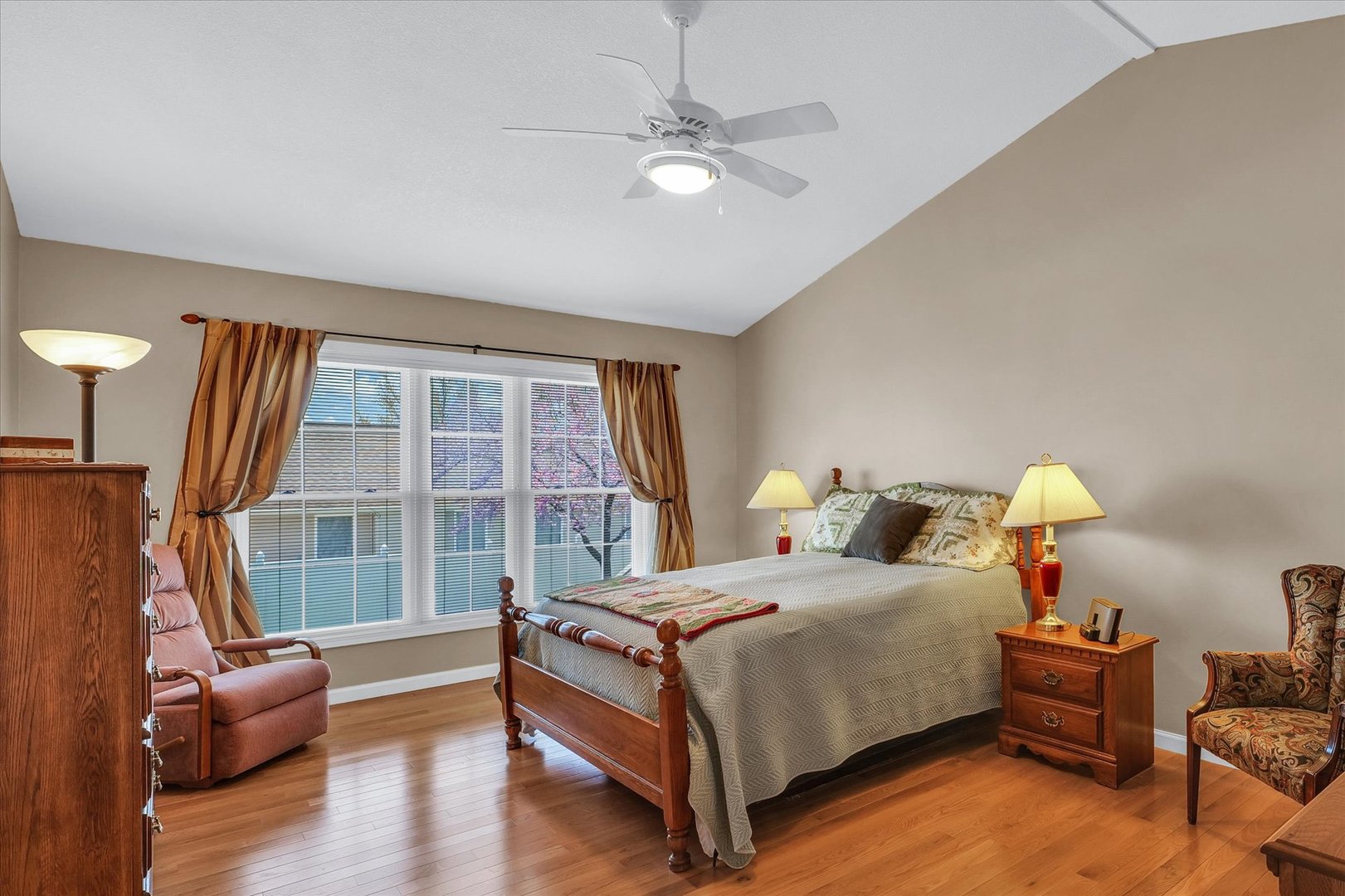 3204 Ridge Park Road Urbana, IL 61802 - Photo 28 of 56 a bedroom with a bed and wooden floor