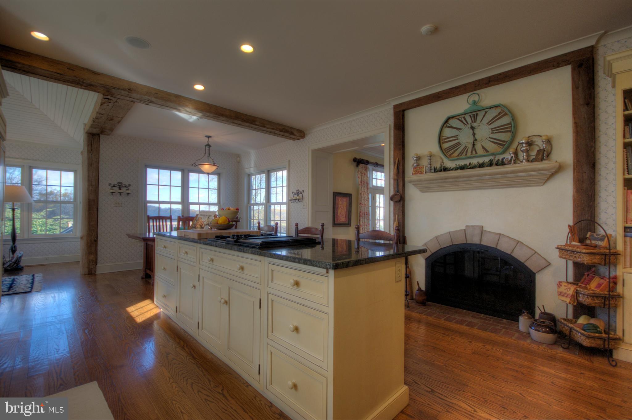 3451 Wells Road Malvern, PA 19355 - Photo 14 of 44 Kitchen Island and Fireplace