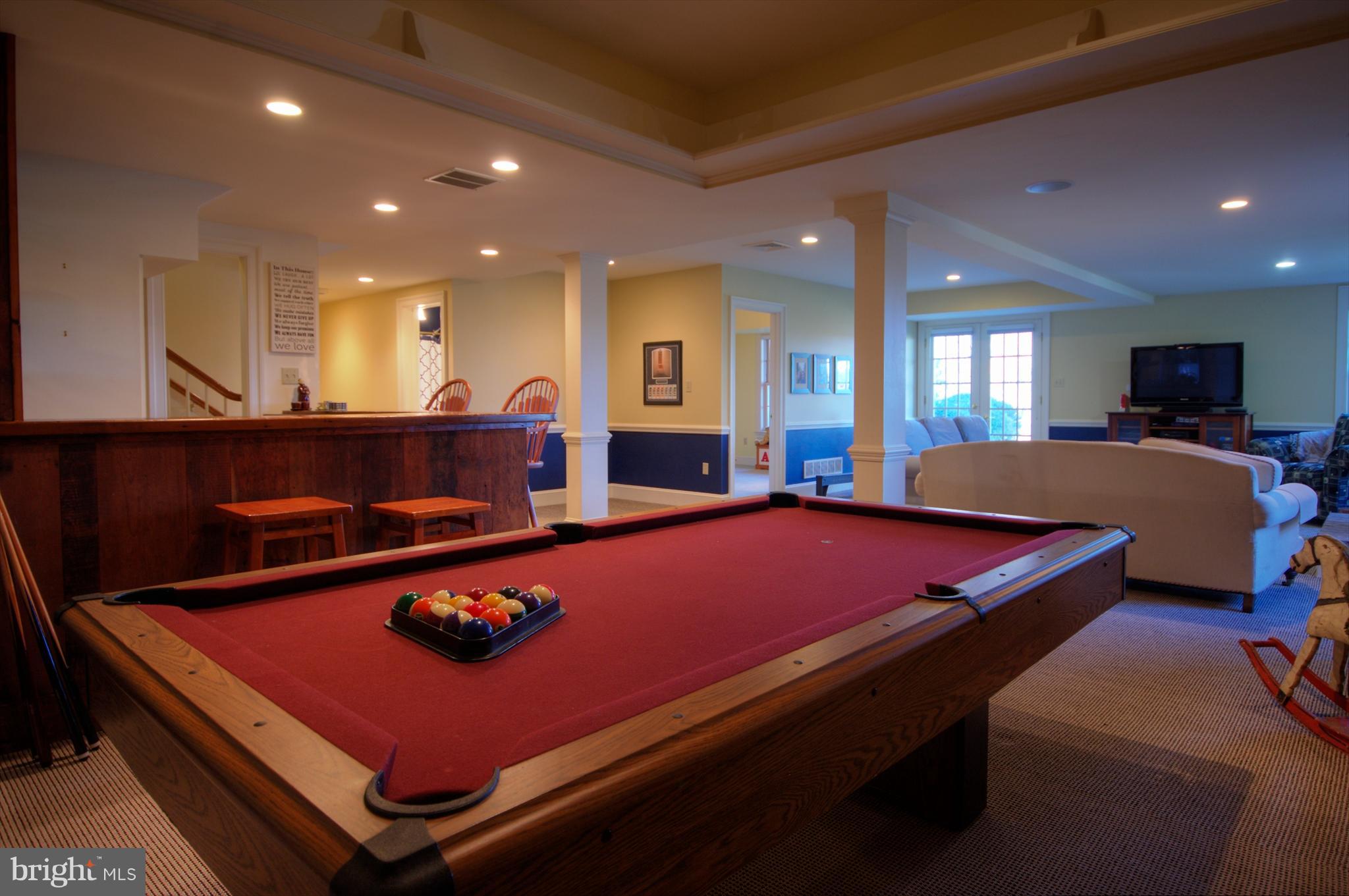 3451 Wells Road Malvern, PA 19355 - Photo 36 of 44 Family Room Pool Table and bar