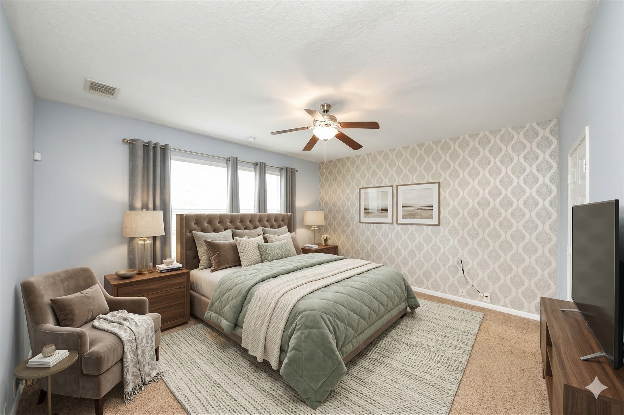 13635 Treebank Lane Houston, TX 77070 - Photo 9 of 26 a bedroom with a bed and couch