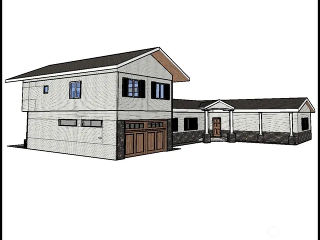 a front view of a house with windows