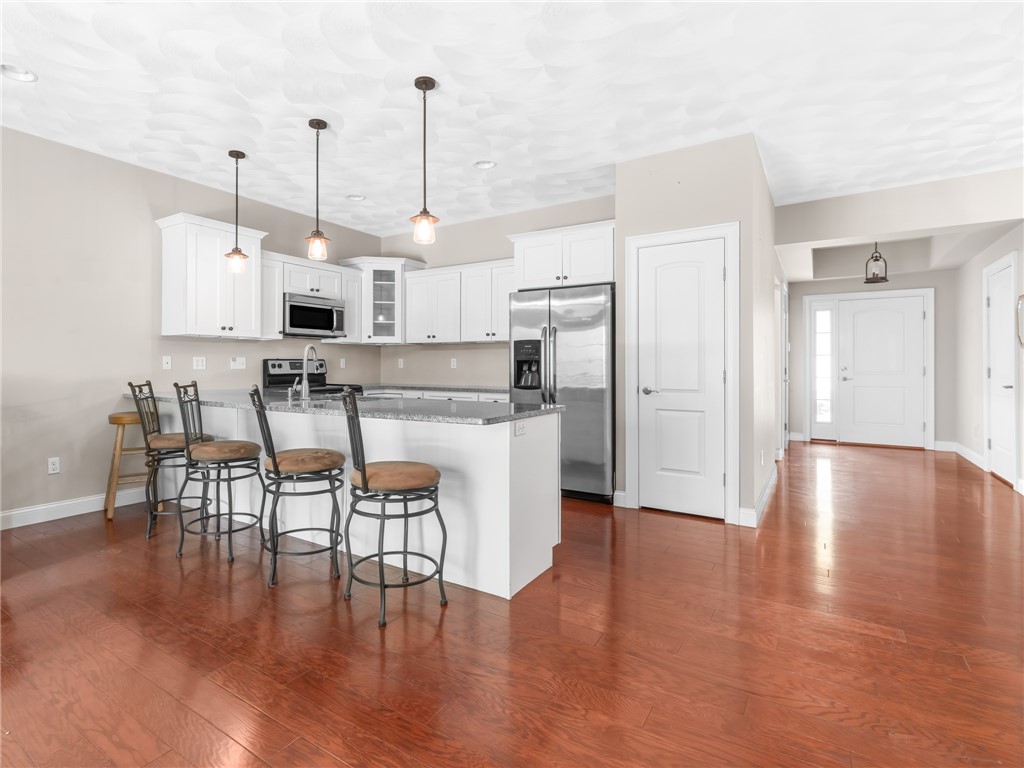Foyer, hallway and kitchen