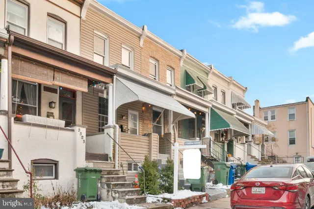 a front view of a multi story building