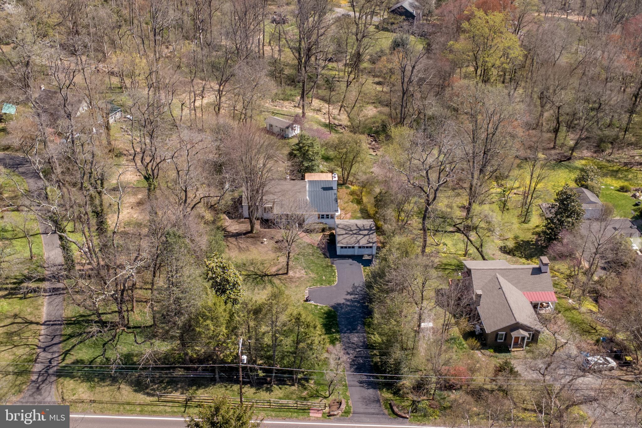 6682 Upper York Road New Hope, PA 18938 - Photo 54 of 56 Aerial view - from front of property
