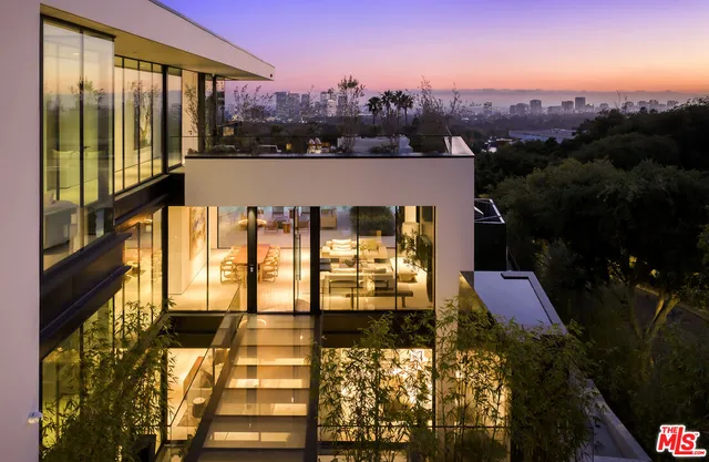a view of a porch with a tree