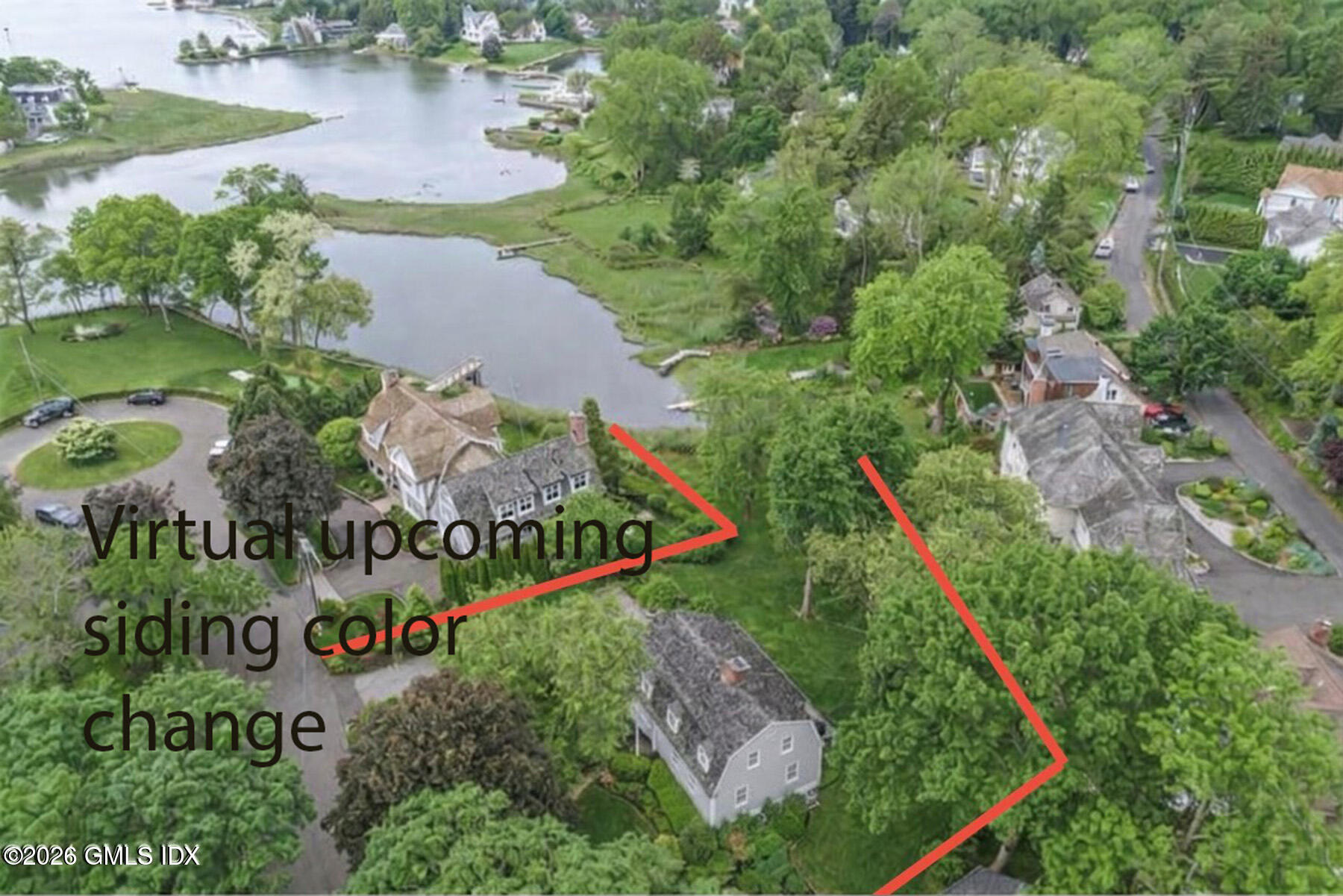 14 Shoal Point Lane Riverside, CT 06878 - Photo 3 of 28 aerial showing lot