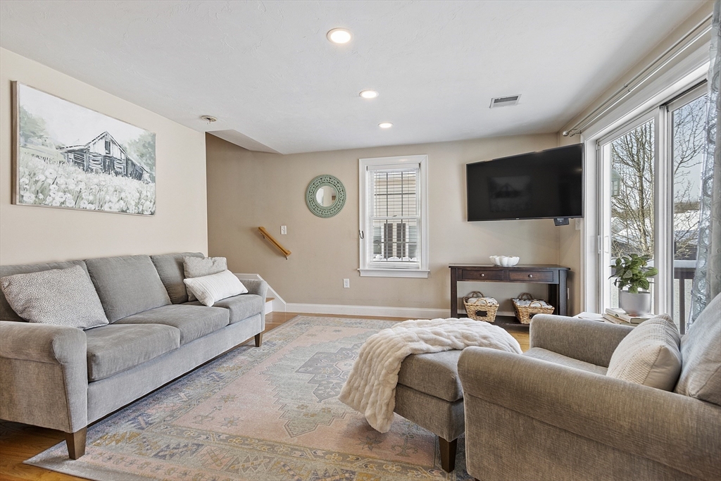 103 Reed Street Rockland, MA 02370 - Photo 13 of 33 a living room with furniture a fireplace and a flat screen tv