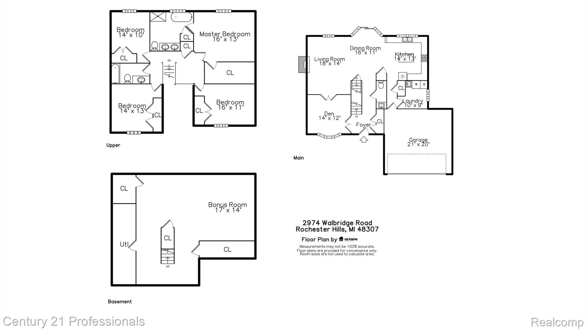 2974 Walbridge Drive Rochester, MI 48307 - Photo 81 of 82 plan_floorhc.jpg