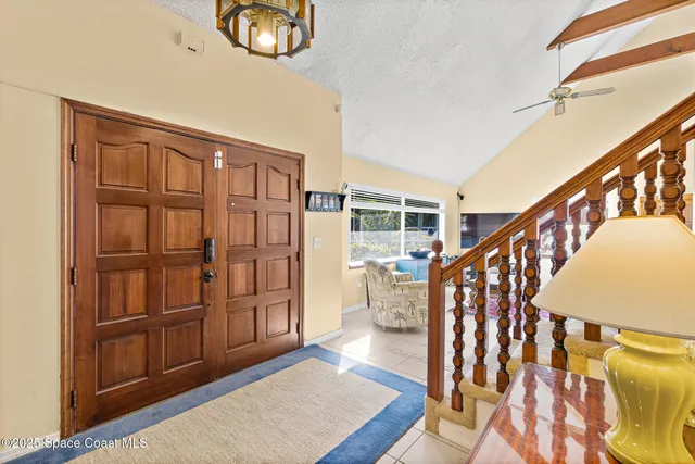 a view of a garden with a tree