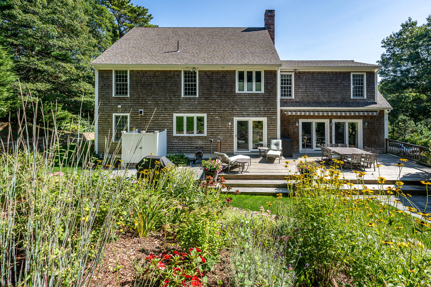 5 Fairfield Drive East Sandwich, MA 02537 - Photo 61 of 72 a front view of a house with swimming pool and porch