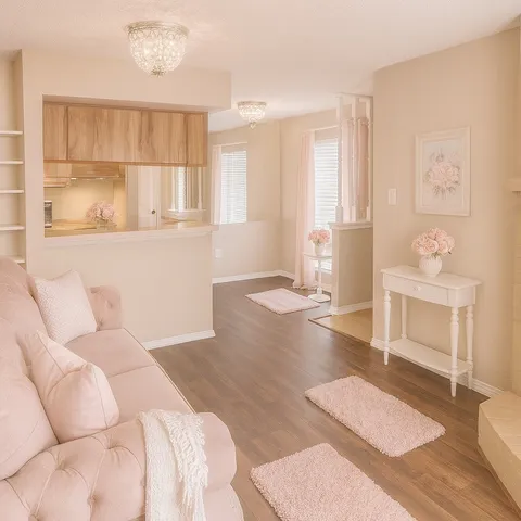 a spacious bedroom with a bed and cabinets
