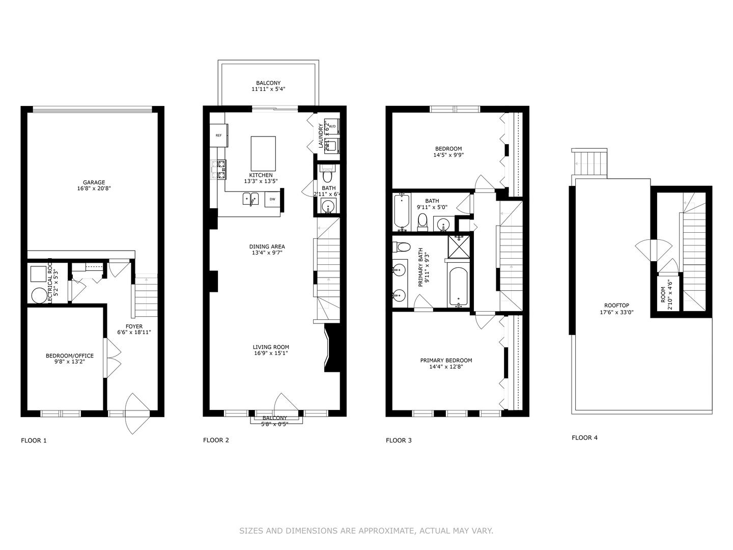 855 North May Street, Unit E Chicago, IL 60642 - Photo 26 of 30 a picture of a floor plan